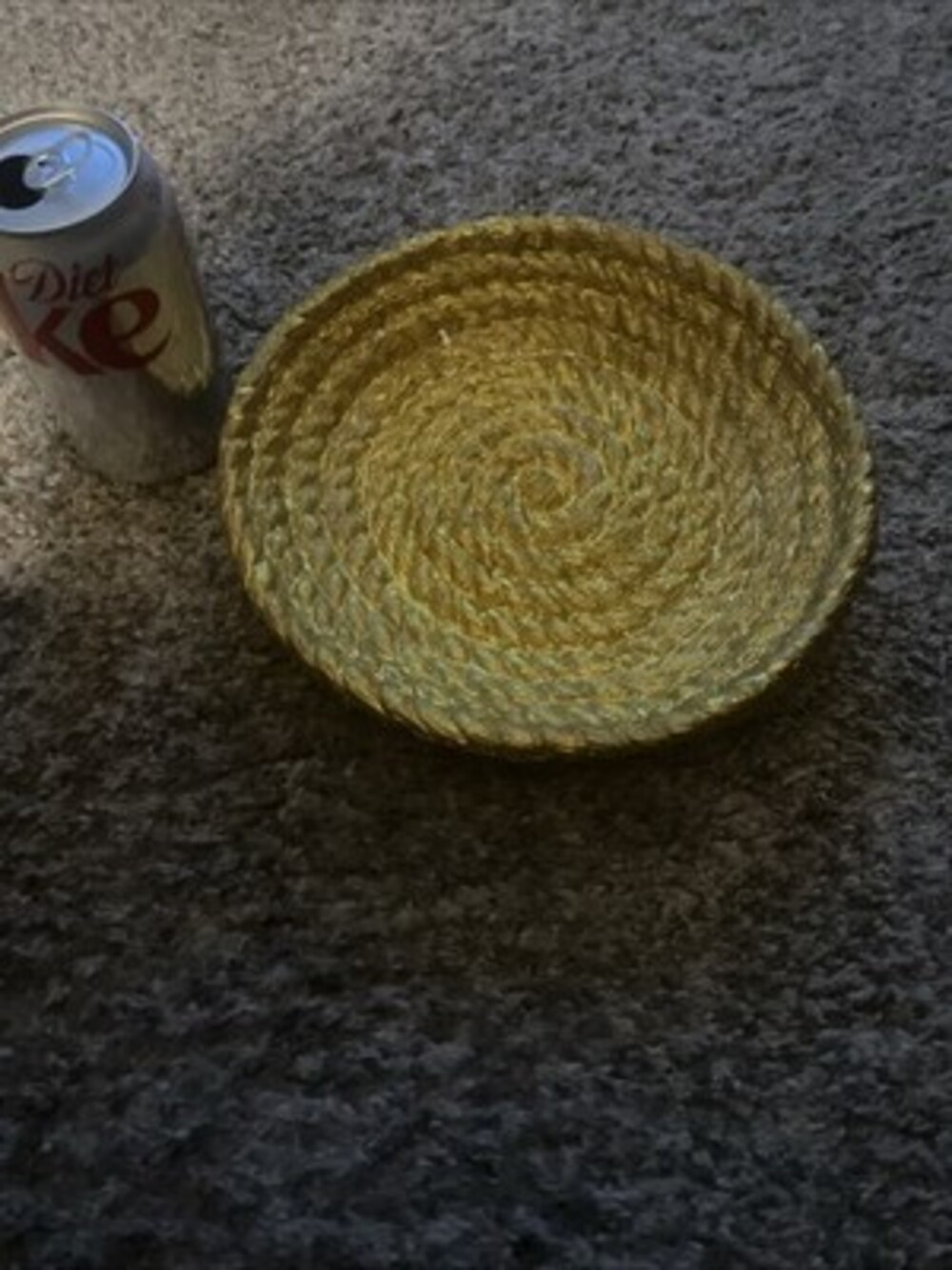 Gold Platter With Cool Rope Texture